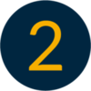 Ein Button mit der Zahl Zwei