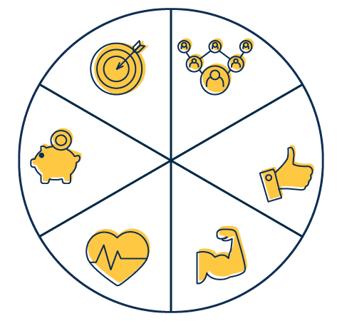 Icon Aufteilung verschiedener Phasen